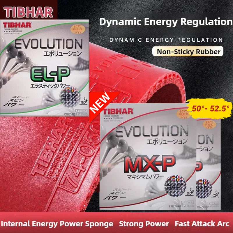 Original TIBHAR Evolution MX-P Table Tennis Rubber 50°-52.5° Professional Ping Pong Rubber Sheet Made in Germany Non-sticky