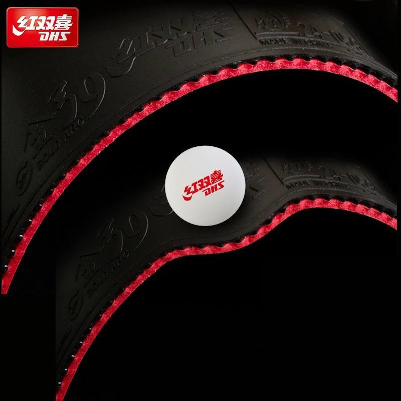 DHS Gold Arc 9 Table Tennis Rubber Non-Tacky Ping Pong Rubber Sheet with Pre-Tuned 80 Sponge