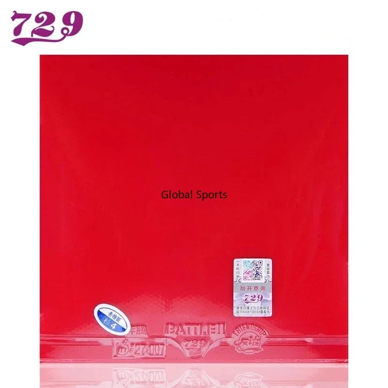 729 Friendship Battle 2 Provincial Table Tennis Rubber Tacky Pips-In Ping Pong Rubber for Spin and Control