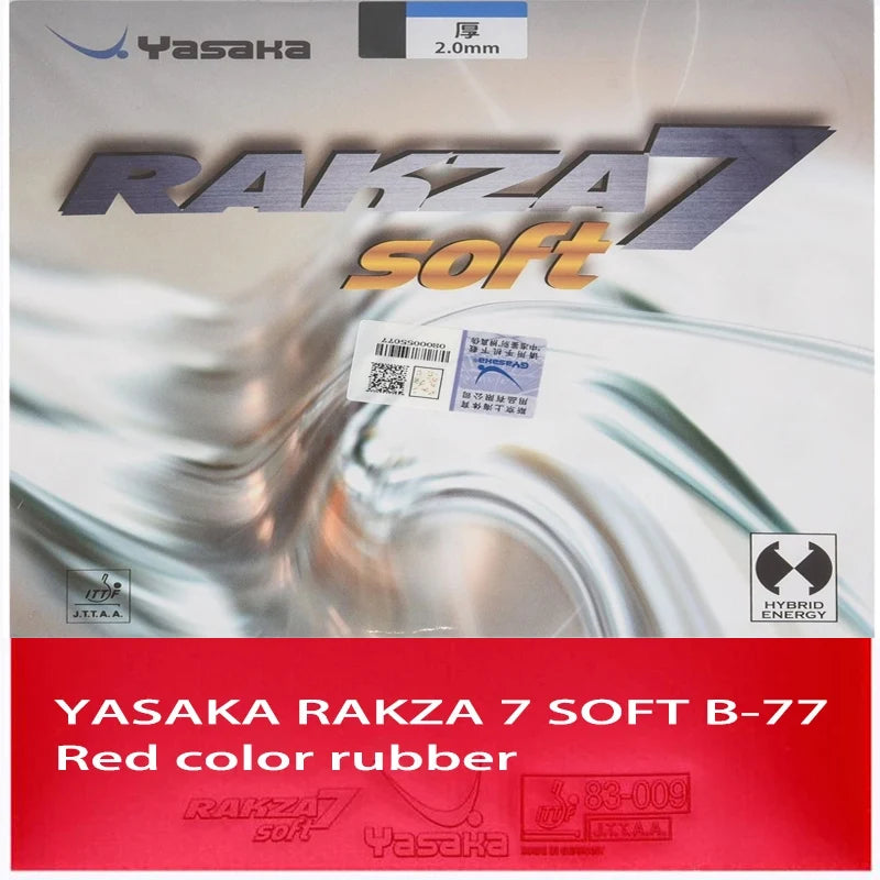 YASAKA RAKZA 7 B-76 and RAKZA 7 Soft B-77 Table Tennis Rubber MAX Sponge Red or Black