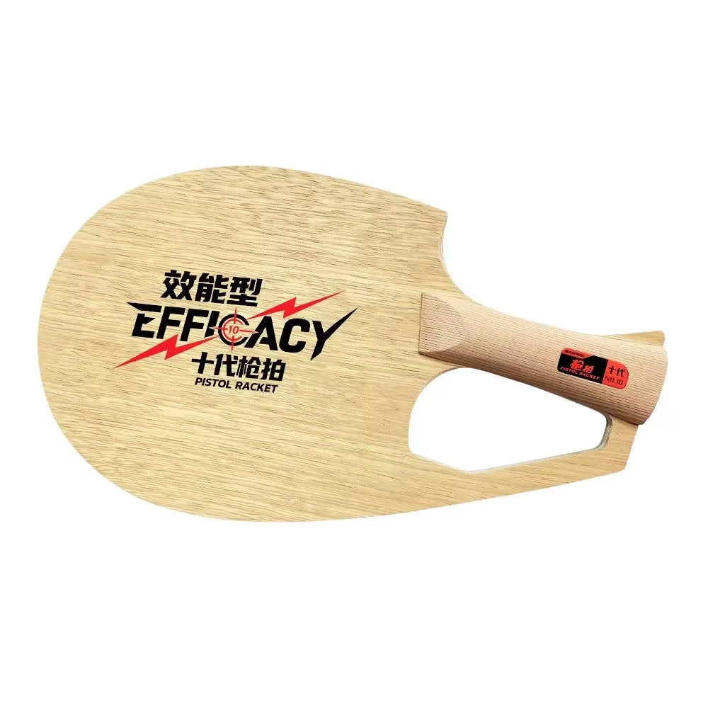 SANWEI 10th Gen Pistol Table Tennis Blade QS1 QS2 All Wood Ping Pong Paddle for Fast Attack and Control