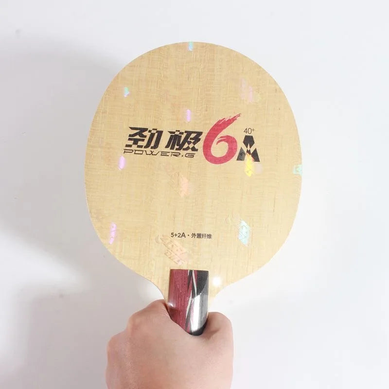 DHS Power-G PG5X PG6A Table Tennis Blade 5 Wood 2 Carbon Fiber Ping Pong Paddle with Box