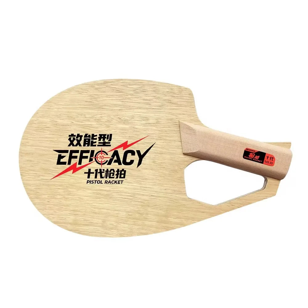 SANWEI 10th Gen Pistol Table Tennis Blade QS1 QS2 All Wood Ping Pong Paddle for Fast Attack and Control