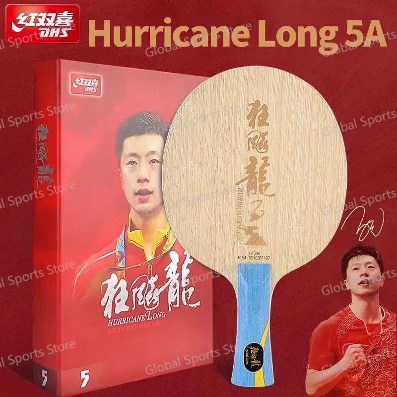 Original DHS Hurricane Long 5A Table Tennis Blade Professional HL5A Ping Pong Blade Outer A-Fiber Force Material