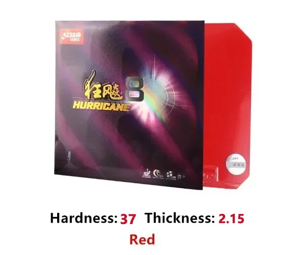 DHS Hurricane 8 H8 Table Tennis Rubber Pips-In Ping Pong Rubber with Large Pore Sponge