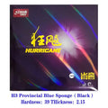 DHS Hurricane 3 Provincial Tischtennisbelag Blauer Schwamm Noppen innen Tischtennisbelag
