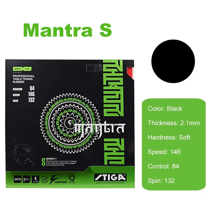STIGA Mantra M H S Table Tennis Rubber Semi-Tacky Pimples-In Offensive Ping Pong Rubber