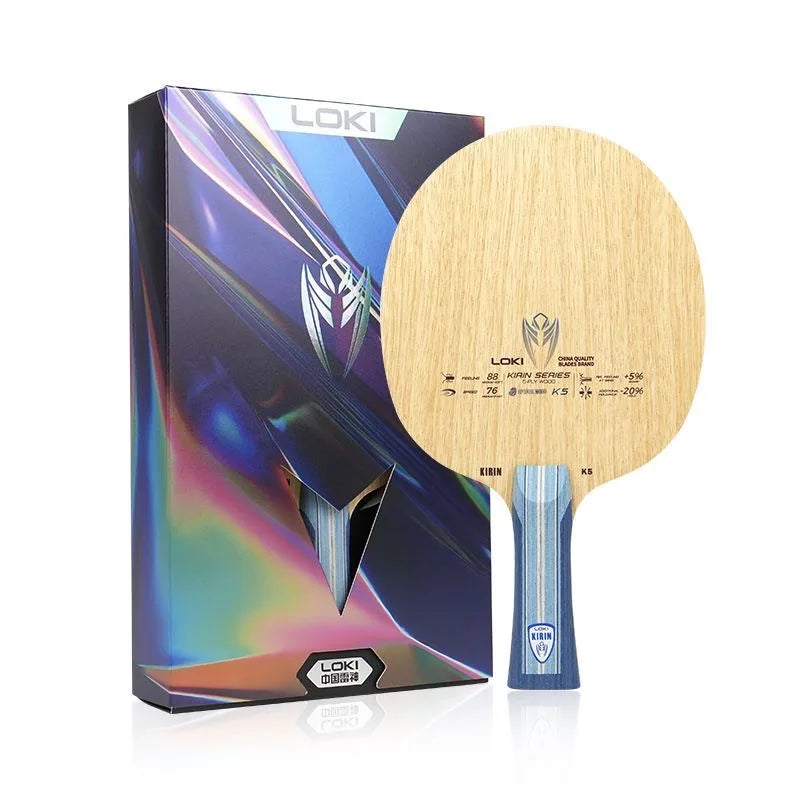 LOKI Kirin K5 K6 K7 Table Tennis Blade 5 or 7-Ply All Wood Ping Pong Paddle for Fast Attack and Loop Drive