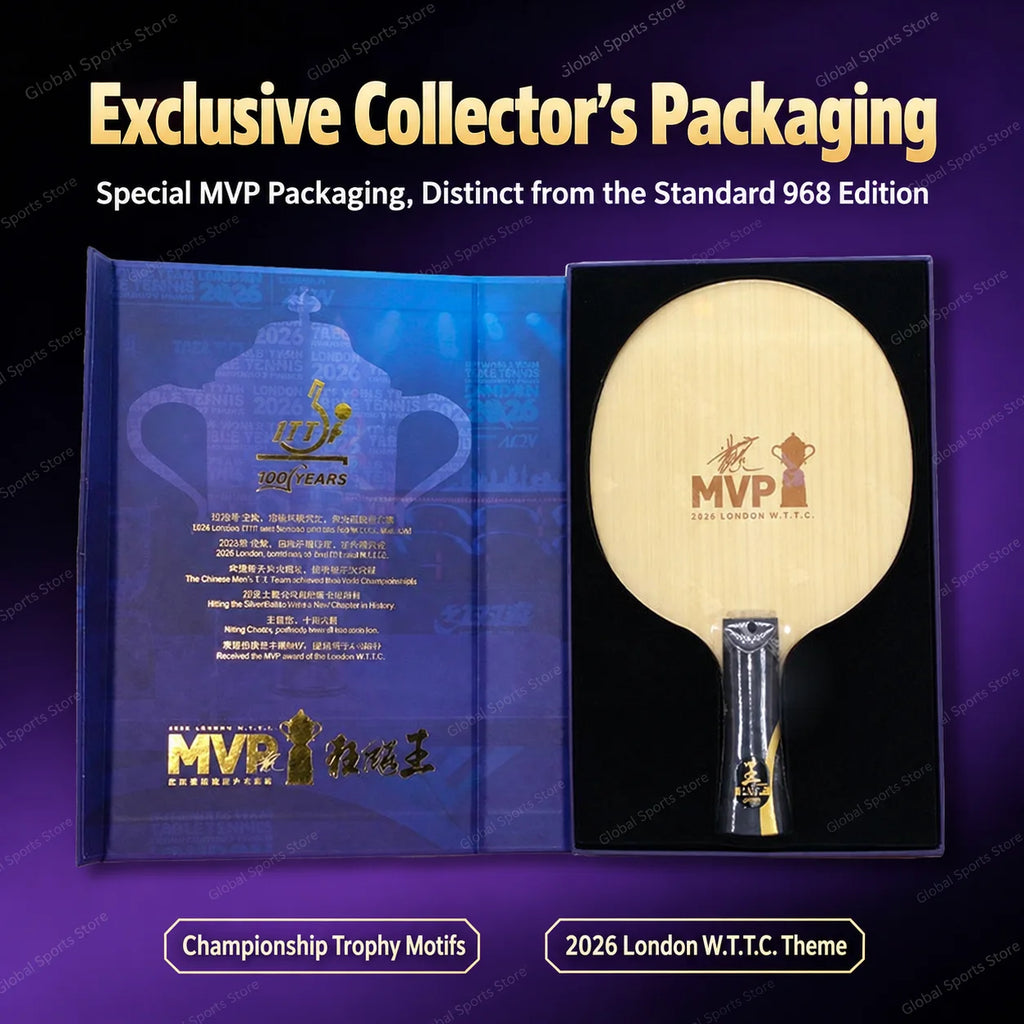 DHS MVP 968 Table Tennis Blade Hurricane Wang Q968 Hurricane S968 Collector Edition Ping Pong Racket with Presentation Box