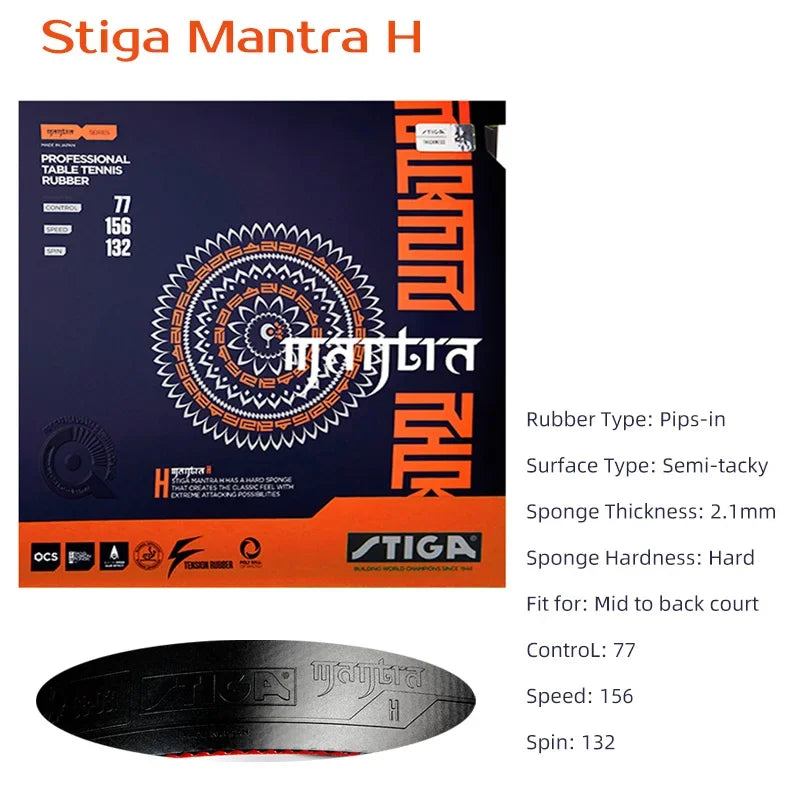 STIGA Mantra M H S Tischtennisbelag Halb-klebrig Noppen innen Offensiver Tischtennisbelag