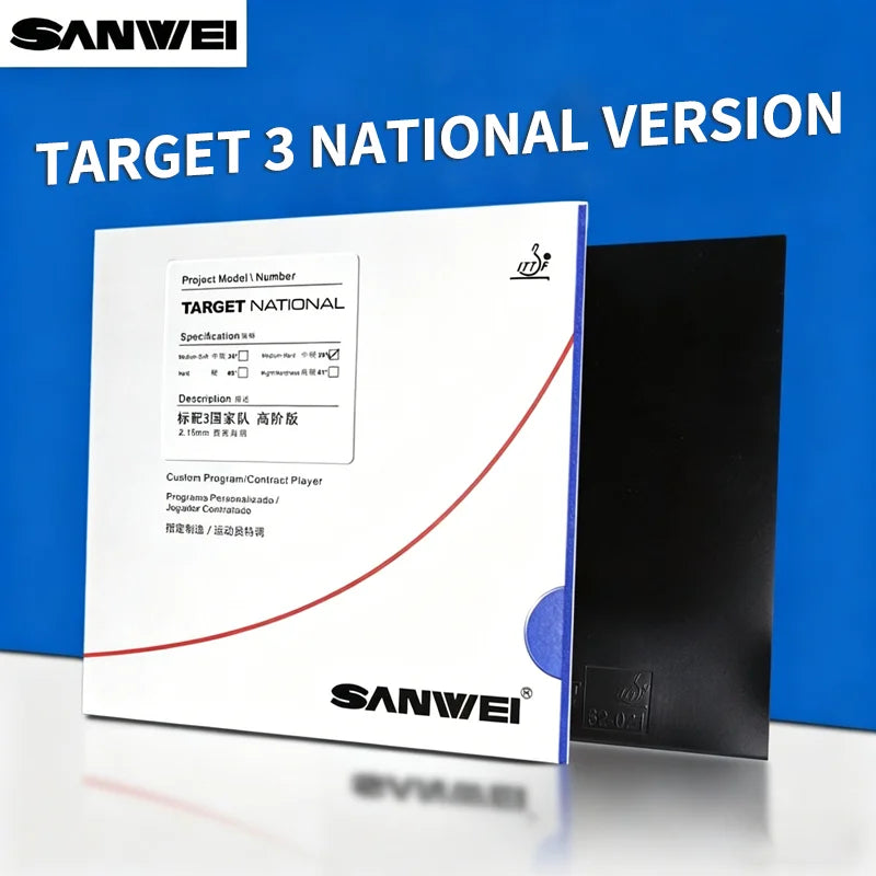 SANWEI Target National G40 Tischtennisbelag Vorhand klebriger Tischtennisbelag mit Schwamm