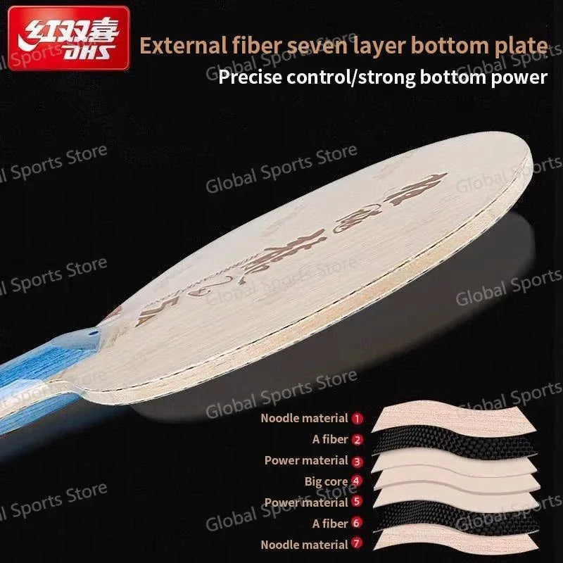 Original DHS Hurricane Long 5A Table Tennis Blade Professional HL5A Ping Pong Blade Outer A-Fiber Force Material