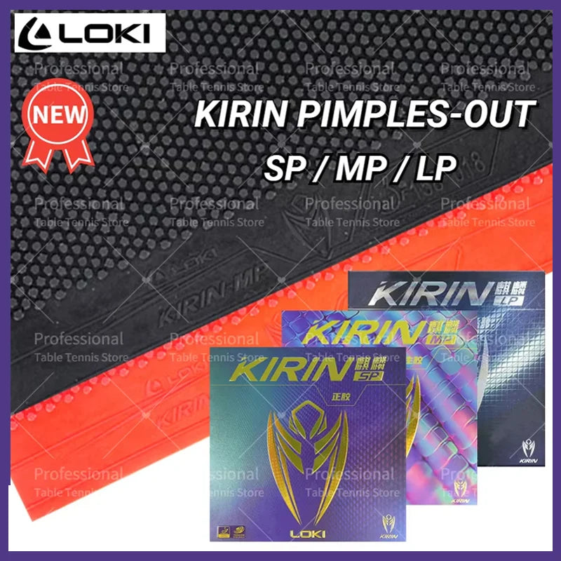LOKI KIRIN Pimples-Out Table Tennis Rubber SP/MP/LP Pips Out Ping Pong Rubber Sheet with Pre-tuned Sponge Long Pimples Rubber