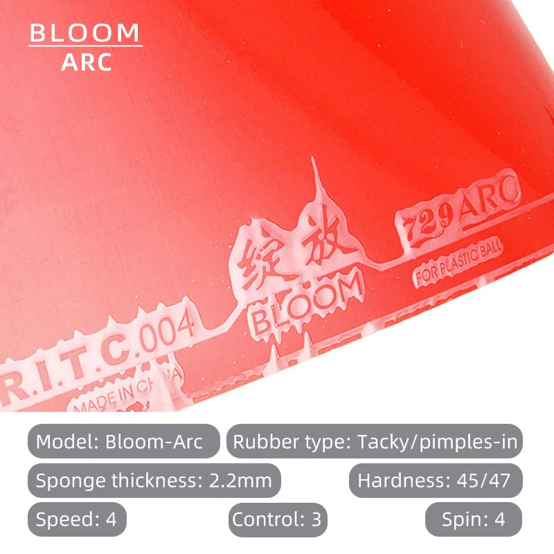 729 Friendship Bloom Table Tennis Rubber Tacky Pimples-In Ping Pong Rubber for Fast Attack and Loop Drive